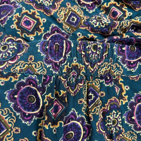 Melrose Studio Maxi Skirt Vintage Side Button Closure Size 12 Paisley Geometric - Picture 6 of 7